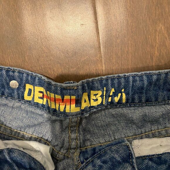 Denim Lab Cut Off Jean Shorts Womens Size M (28”) Embroidered Flowers - Picture 2 of 11